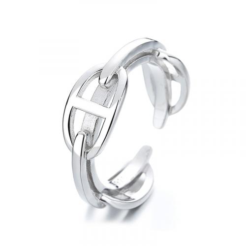 925 Sterling silver open finger chain rings for girl