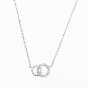 925 silver circle charm pendent necklace 