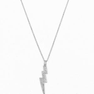925 silver lightning bolt necklace