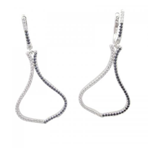 925 sterling silver cz cocktail drop earring