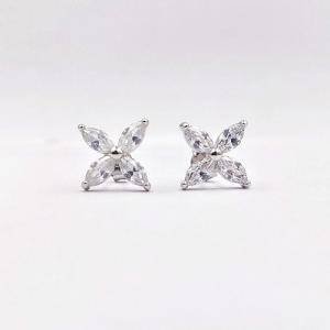 925 sterling silver flower studs earring