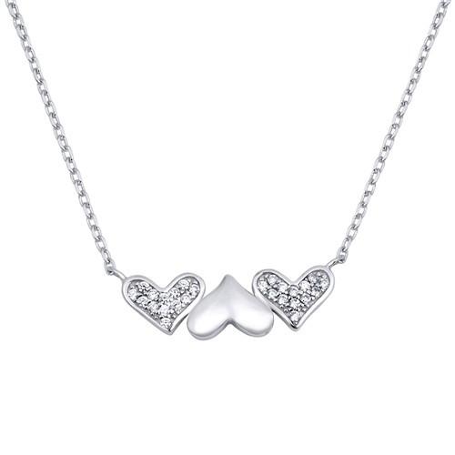 925 sterling silver heart pendent necklace