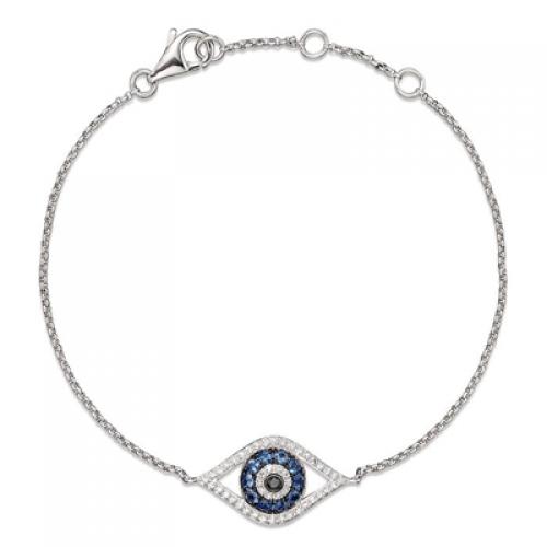 Amazon Hot sale 925 sterling silver evil eye bracelets for women