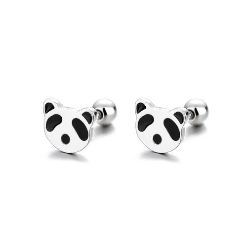 Children's Hypoallergenic sterling silver panda kids earrings