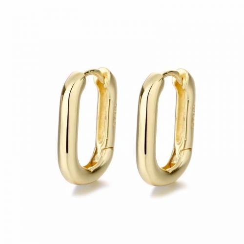 Gold chunky huggie hoop U shape hot earrings