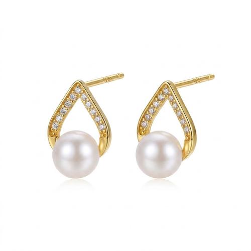 High end sterling silver fresh water pearl bridal drop earrings