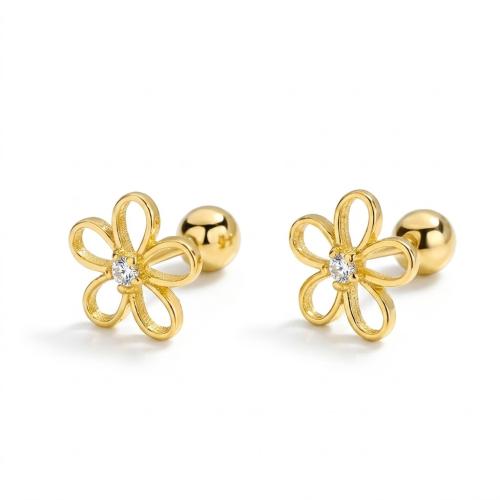 Hollow flower studs earring for baby girls