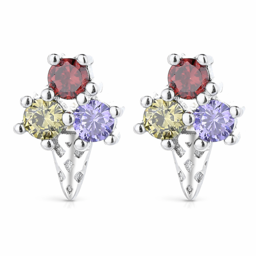 Hot selling ice cream baby girls studs earring