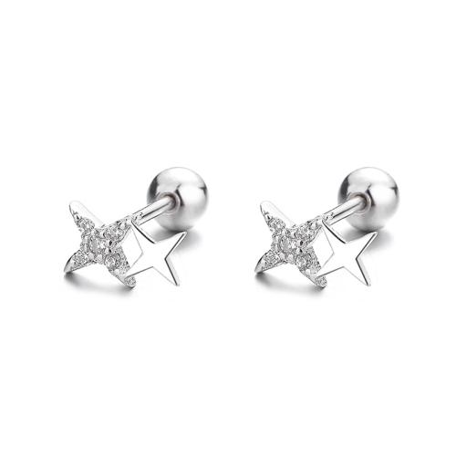 Hypoallergenic material safey sparking stars baby studs earring