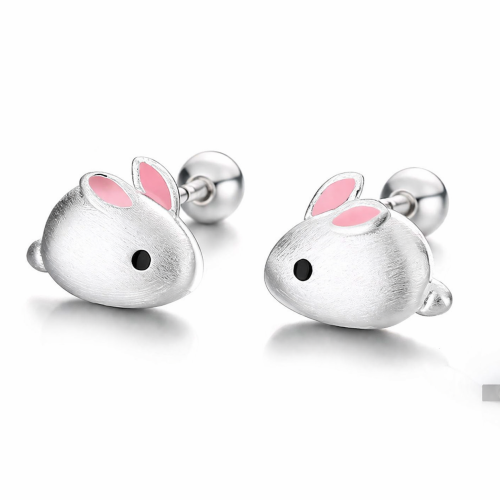 Lovely rabbit hypoallergenic baby gift earring