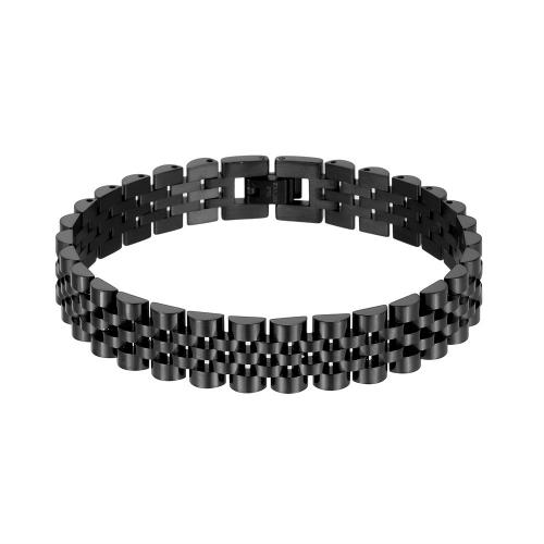 Men's Owan Ionic Plated Black Steel Bracelet