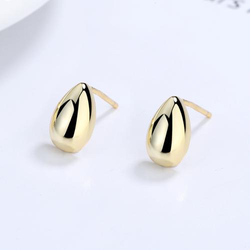 Perfect quality gold plated tear shape little girls studs earring