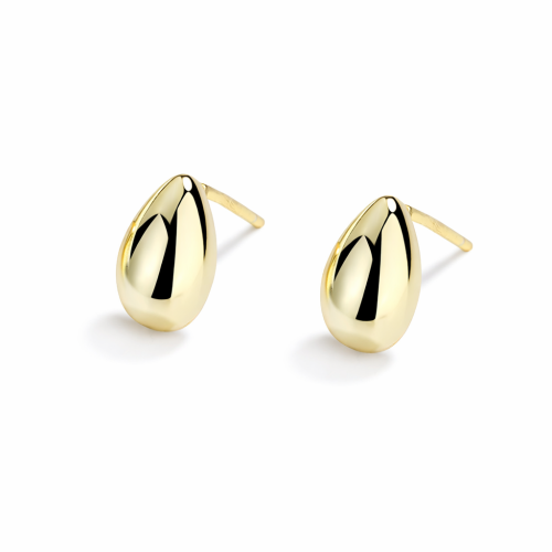Perfect quality gold plated tear shape little girls studs earring