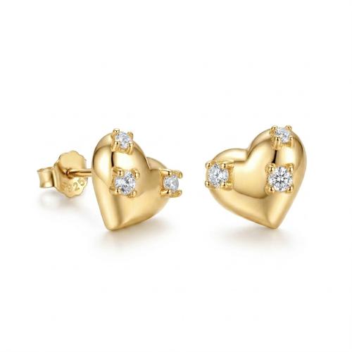 Puffy heart cz studs earring Puffy heart cz studs earring