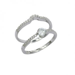 Sterling Silver Promise Eternity Band Rings