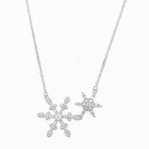Sterling silver Christmas Snowflake Charms necklace