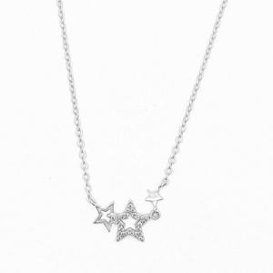 Sterling silver Women's Super Star Charm Necklace