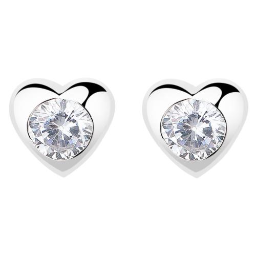 Sterling silver hypoallergenic heart kids earrings