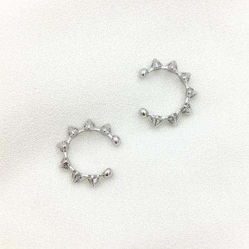 Sterling silver micro pave cz ear cuff set