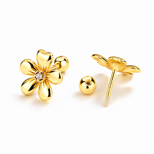 Sterling silver gorgeous floral studs earring