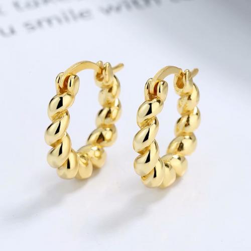 Timeless 18K Gold plated bold twisted hoop earring - 副本