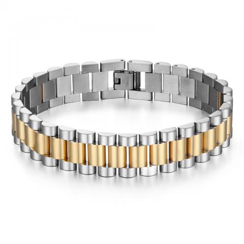 Two toned Silver And Gold Timepiece Wrist Band Watch Strap Bracelet