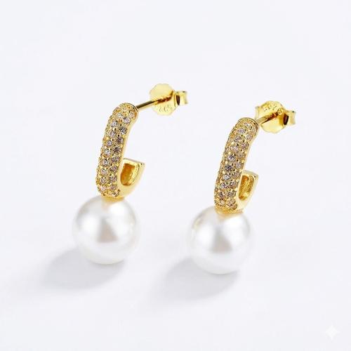 Vintage bridal pearl dangle earrings for wedding