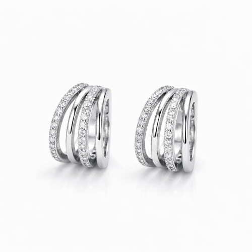 Wholesale 925 sterling silver triple cz ear cuff