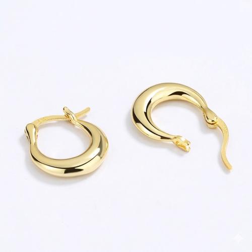 Yellow gold plated Graduated tube chunky huggie hoop earrings