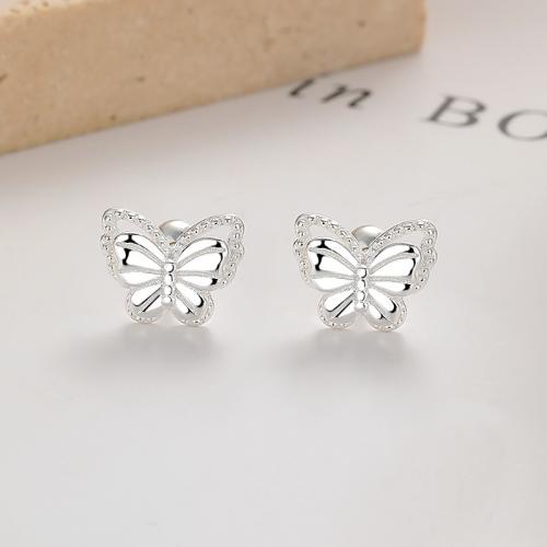 Sterling silver children butterfly studs earring