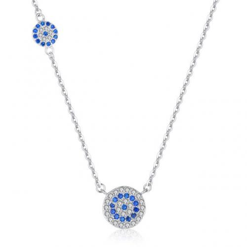 classic turkish evil eye charm silver necklaces