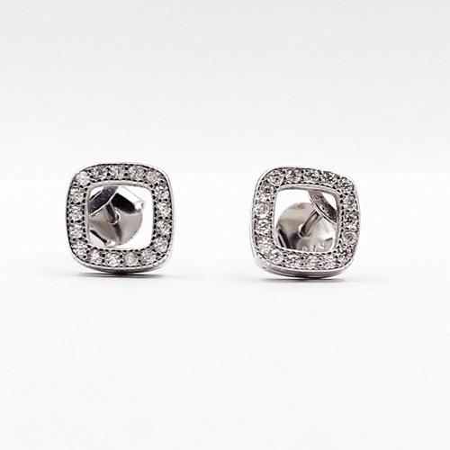 micro pave cz 925 silver stud earring
