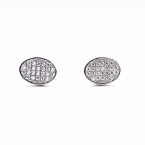 micro pave sterling silver cz stud earrings