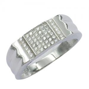 sterling silver micro pave cz man rings