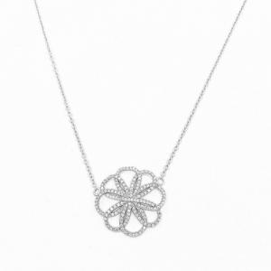 sterling silver necklace with flower pendent