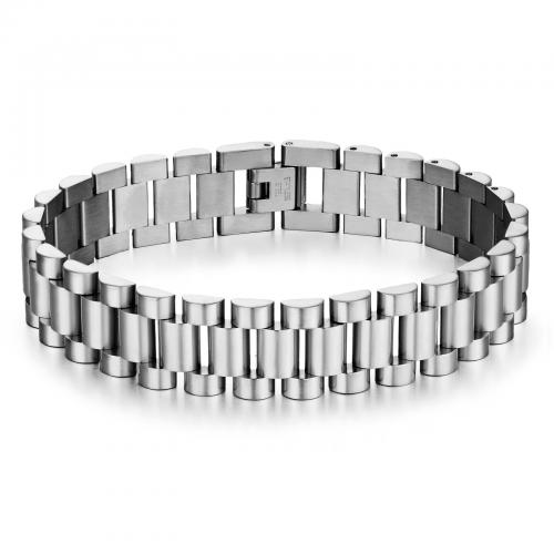 Wholesale stainless steel watch strap men's chain link silver watch band bracelets